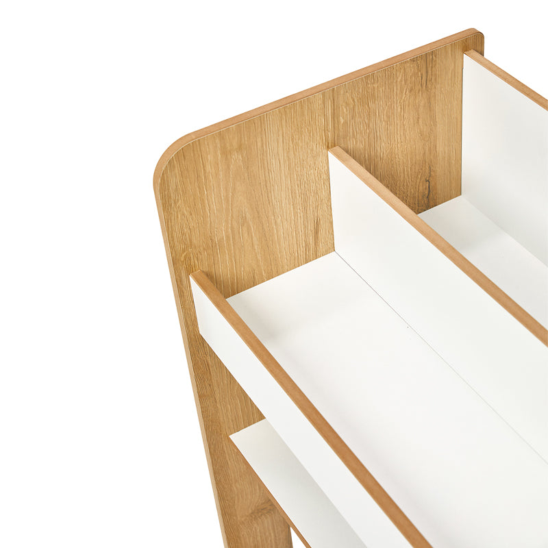 Raft gheona -bianc mdf, Alb - Natural, 57x34x70 cm - Natural