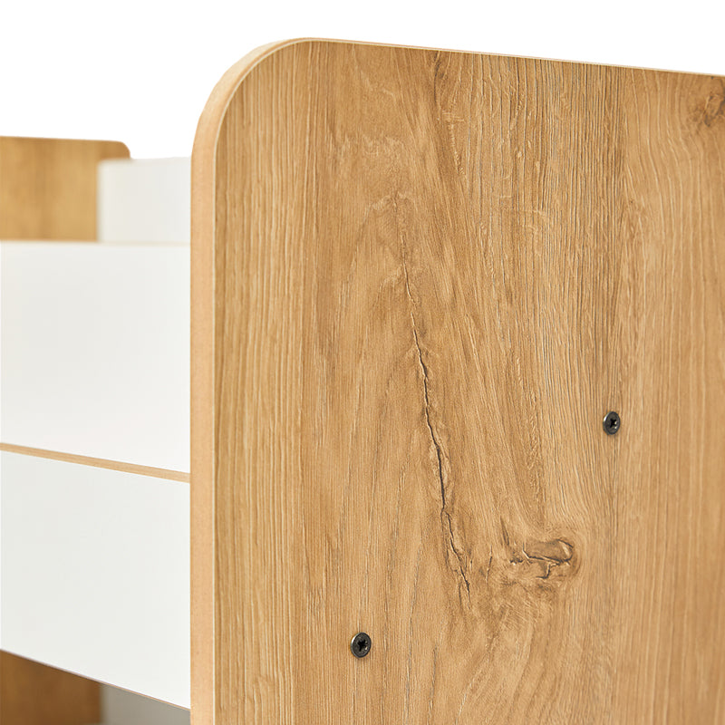 Raft gheona -bianc mdf, Alb - Natural, 57x34x70 cm - Natural