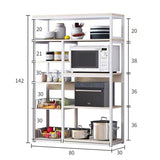 Raft Leena metalizat, negru - nuc, 80x30x142 cm - Maro
