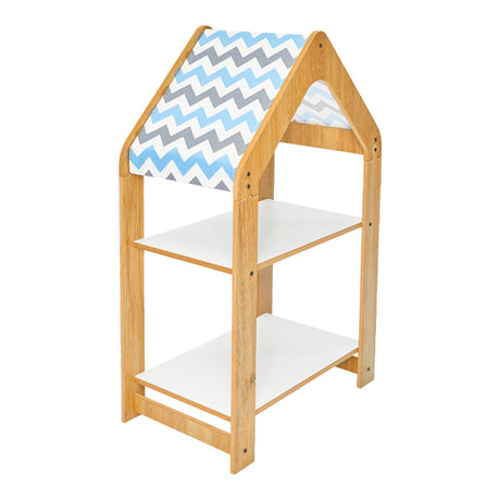 Raft Montessori Zoilen Alb-albastru mdf, 50x30x80 cm