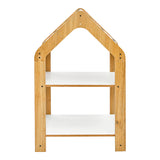 Raft Montessori Zoilen, MDF, 50x30x80 cm - Natural-Alb-Albastru