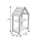 Raft Montessori Zoilen, MDF, 50x30x80 cm - Alb-Albastru