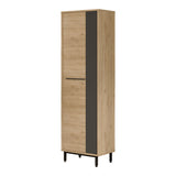 Raft pantofi Scarpiera 9 locuri, Natural-antracit, 57x36x186 cm