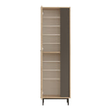 Raft pantofi Scarpiera 9 locuri, Natural-antracit, 57x36x186 cm