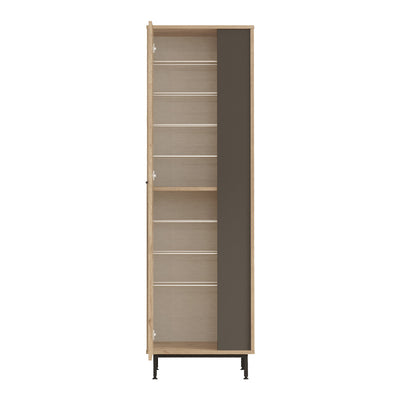 Raft pantofi Scarpiera 9 locuri, Natural-antracit, 57x36x186 cm, foto produs