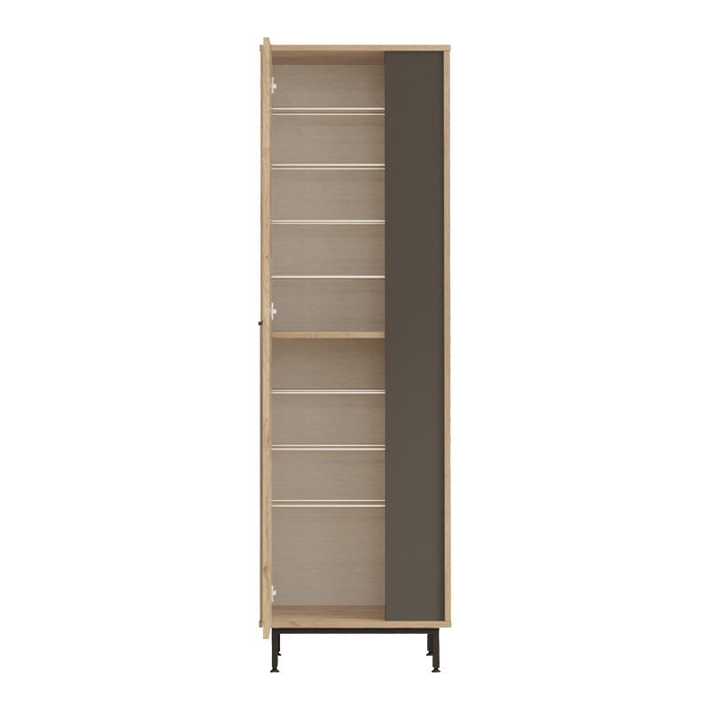 Raft pantofi Scarpiera 9 locuri, Natural-antracit, 57x36x186 cm, foto produs