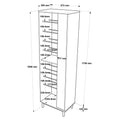 Raft pantofi Scarpiera 9 locuri, Natural-antracit, 57x36x186 cm, foto produs 6