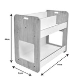Raft pentru gru, alb Natural, 57x34x55 cm - Alb