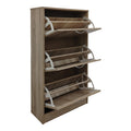 Raft pentru încaltaminte Savaz, Lemn, Sonoma, 60x24x114 cm, imagine suplimentara
