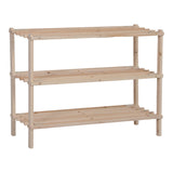 Raft pentru pantofi cu capacitate de 9 perechi Steper, Lemn de brad, Natur, 64x26x48 cm