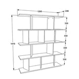 Raft Ratu Sonoma-negru 120x24x141cm - Alb