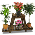 Raft - suport plante Tisa lemn, maro, 75x25x49 cm, imagine suplimentara