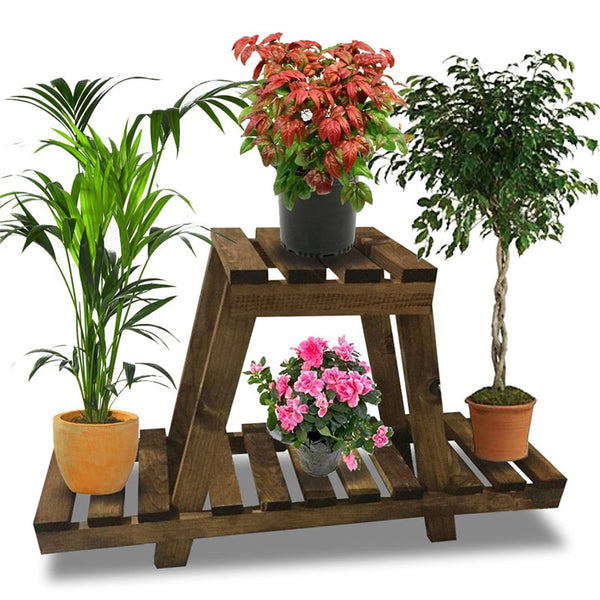 Raft - suport plante Tisa lemn, maro, 75x25x49 cm