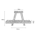 Raft - suport plante Tisa lemn, maro, 75x25x49 cm, detaliu produs
