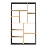 Raftul Boteca pentru 10 persoane nuante Naturale-antracit, 75x22x124 cm - Natur