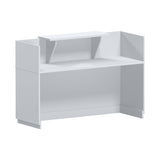 Receptie cu functie Lotus, Stejar/Gri închis, 140x70x110 cm - Alb