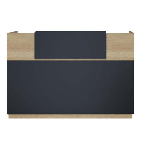 Receptie cu functie Lotus, Lemn/metal, Stejar, 200x70x110 cm