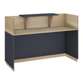 Receptie cu functie Lotus, Lemn/metal, Stejar, 200x70x110 cm, detaliu produs
