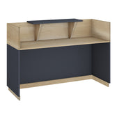 Receptie cu functie Lotus, Lemn/metal, Stejar, 200x70x110 cm, detaliu produs