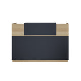 Receptie cu functie Lotus, Stejar/Gri închis, 140x70x110 cm - Stejar