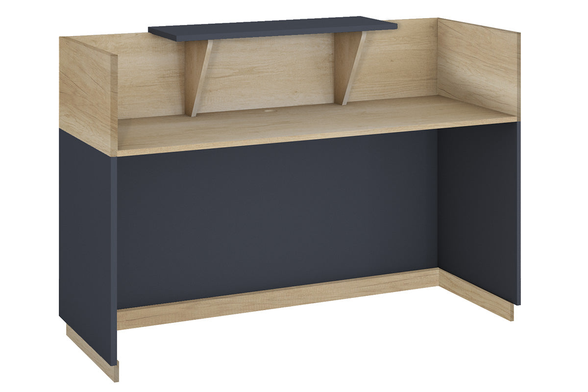 Receptie Lotus, stejar - Gri inchis, 180x70x110 cm - Stejar