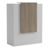 Reception birou Zowel cu LED alb - sonoma, Sonoma - Alb, 90x40x110 cm - Sonoma-Alb