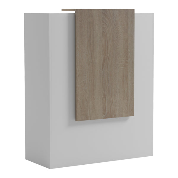 Reception birou Zowel cu LED alb - sonoma, Sonoma - Alb, 90x40x110 cm