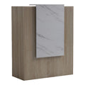 Reception birou Zowel cu LED sonoma-alb marble look 90x40x110cm, Sonoma-White Marble