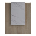Reception birou Zowel cu LED sonoma-alb marble look 90x40x110cm, Sonoma-White Marble, variantă Sonoma-White Marble