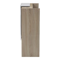 Reception birou Zowel cu LED sonoma-alb marble look 90x40x110cm, Sonoma-White Marble