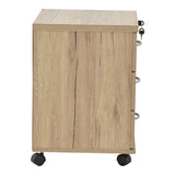 Rollbox cu rotile Anze, Natural, 48x38x53 cm