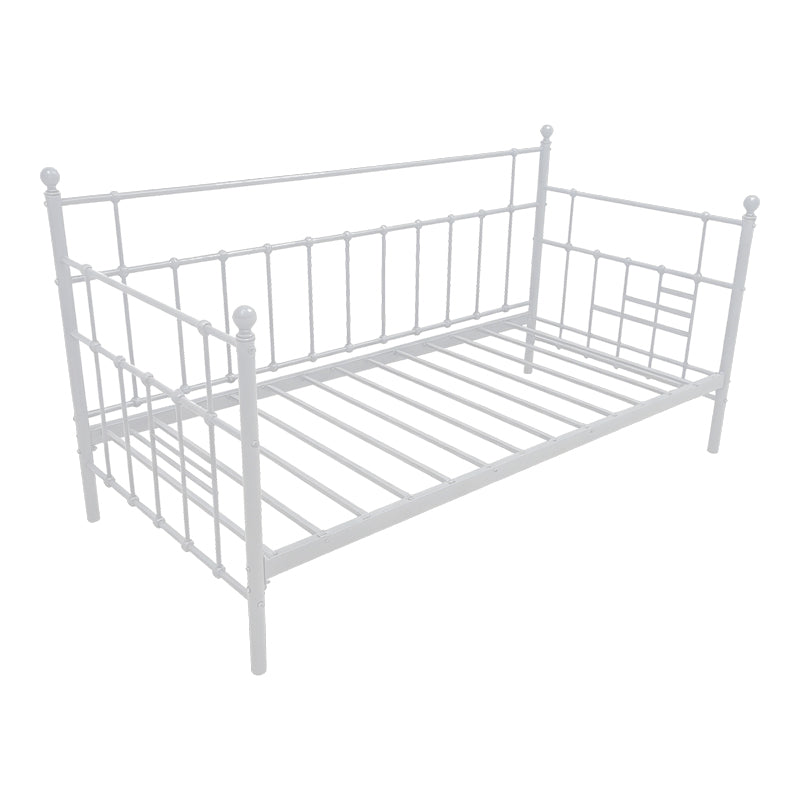 Routha canapea extensibilă, negru metal, 90x190 cm - Alb