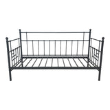 Routha canapea extensibilă, negru metal, 90x190 cm - Negru