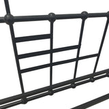 Routha canapea extensibilă, negru metal, 90x190 cm - Negru