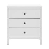 Comoda Adore Rustic, 3 sertare, Alb, 73 x 81 x 47 cm