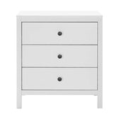 Comoda Adore Rustic, 3 sertare, Alb, 73x81x47 cm, foto produs