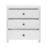 Comoda Adore Rustic, 3 sertare, Alb, 73 x 81 x 47 cm