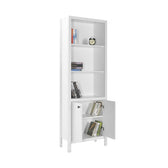 Biblioteca Adore Rustic cu 5 rafturi si usi, Alb, 66x196x32 cm, foto produs 8