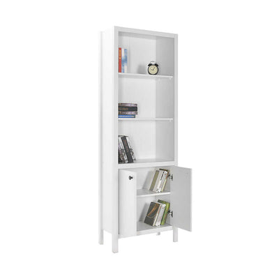 Biblioteca Adore Rustic cu 5 rafturi si usi, Alb, 66x196x32 cm, foto produs 8