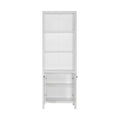 Biblioteca Adore Rustic cu 5 rafturi si usi, Alb, 66x196x32 cm, foto produs 9