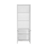 Biblioteca Adore Rustic cu 5 rafturi si usi, Alb, 66x196x32 cm, foto produs 9