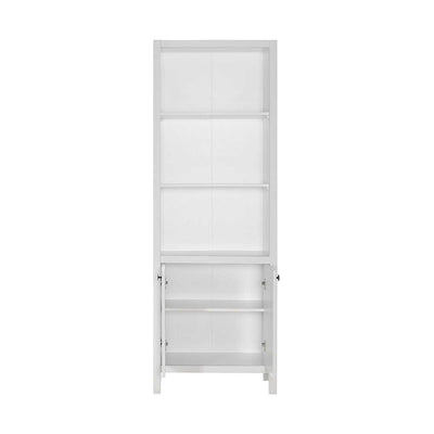 Biblioteca Adore Rustic cu 5 rafturi si usi, Alb, 66x196x32 cm, foto produs 9