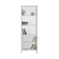 Biblioteca Adore Rustic cu 5 rafturi si usi, Alb, 66x196x32 cm, foto produs 10