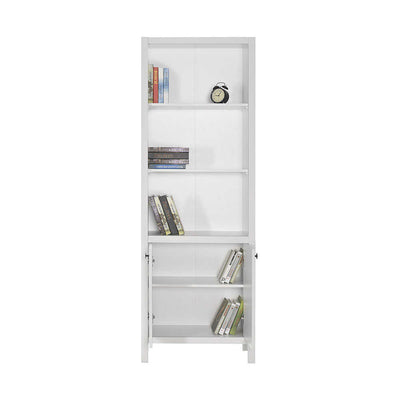 Biblioteca Adore Rustic cu 5 rafturi si usi, Alb, 66x196x32 cm, foto produs 10