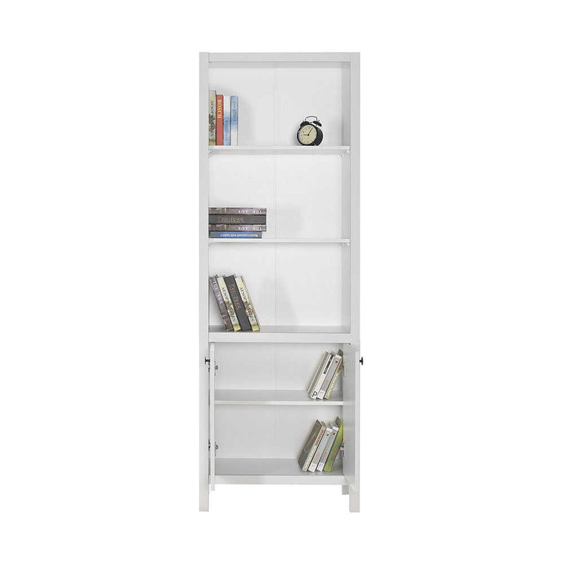 Biblioteca Adore Rustic cu 5 rafturi si usi, Alb, 66x196x32 cm, foto produs 10