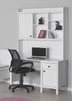 Birou Adore Rustic cu biblioteca, Alb, 120 x 193 x 60 cm