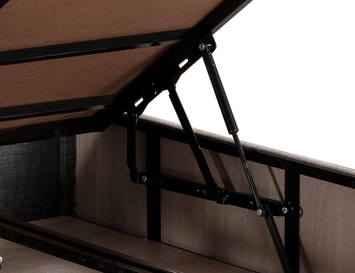 Saltea dublă, bază și tăblie Silver, Gri, 150x21x200 cm