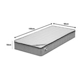 Saltea Perfecto cu arcuri continue pe o singura parte, cu strat superior de 18-20cm, Alb, 90x190 cm
