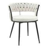 Scaun Alkia din catifea, bej, 60x57x68 cm