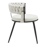 Scaun Alkia din catifea, bej, 60x57x68 cm